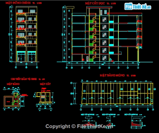 nhà mặt phố,Bản vẽ nhà phố,Bản vẽ full,Thiết kế nhà phố